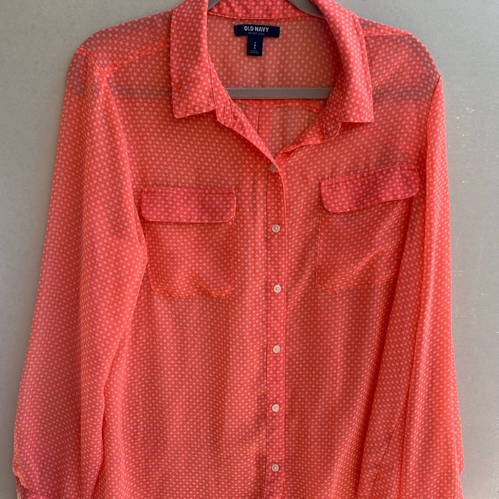Old Navy Vibrant Coral Shirt